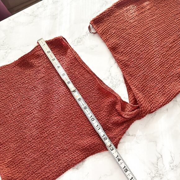 Zara Rust Burnt Orange Cut Out Sleeveless Maxi Dress women's size medium - Picture 11 of 12